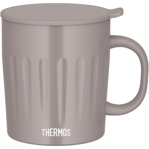 Thermos Vacuum Insulated Mug 550ml Greige Embossed Large Capacity Model Dishwasher Safe Enjoy Soup JTA-550 GG