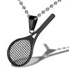 Titanium Steel Tennis Racket Pendant Necklace for Fitness Enthusiasts