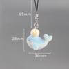 1Pcs Resin Cute 3D Dolphin Flocking Doll Pendant Phone Chain Fluffy Shark Turtle Animal Keychain For Bag Car Key Ring Gift