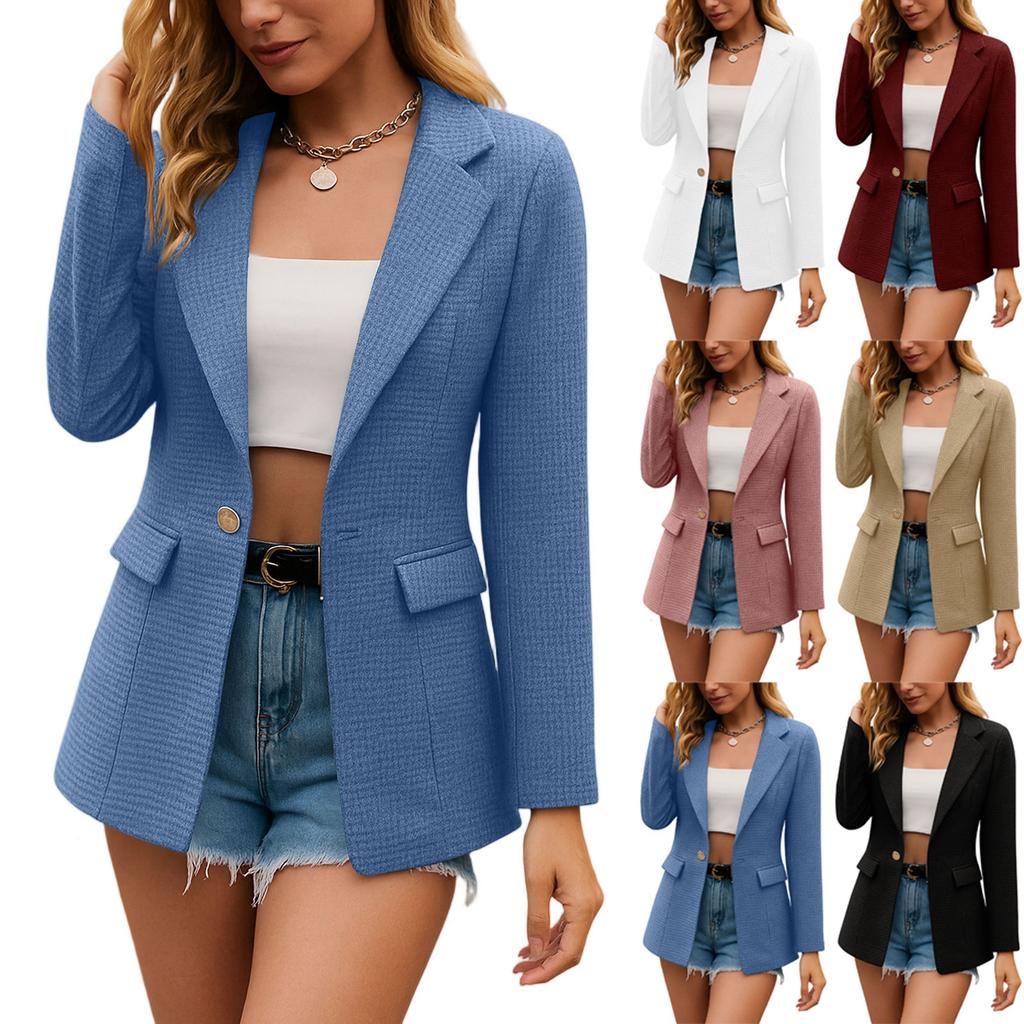 Damesblazere for jobbjakker pyntet langermet business casual antrekk jobbblazere