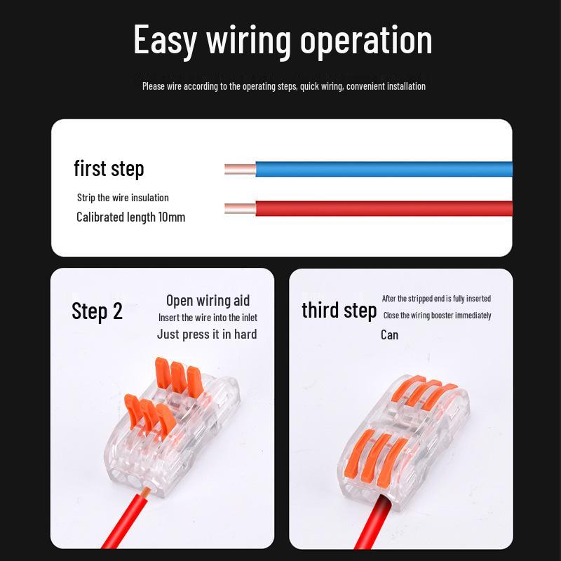 Fiyue PCT-222 Universal Quick Terminal Connector for Hard and Soft Wires