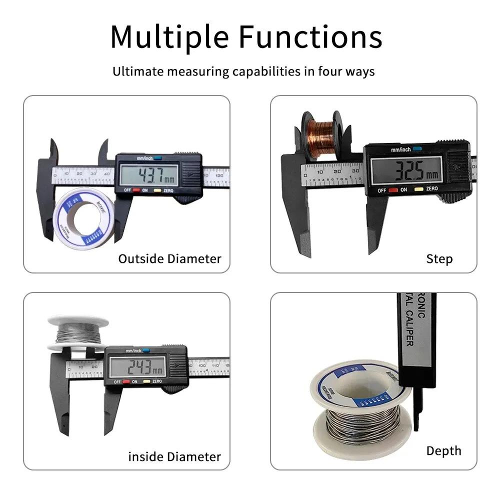 150mm 100mm Digital Caliper Carbon Fiber Dial Vernier Caliper Gauge Micrometer Measuring Tool Ruler