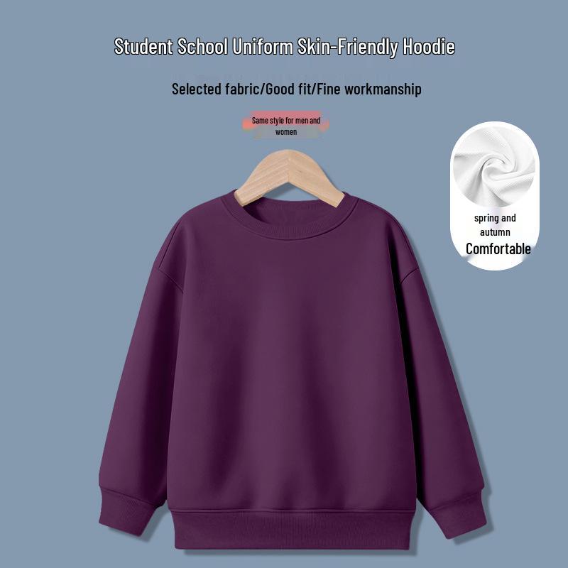 Jungen Sweatshirt mit Fleece-Futter: Warmes, locker geschnittenes Langarm-Oberteil für die Herbst-/Winter-Schuluniform