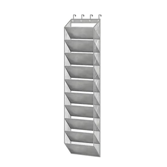 10 Tier Clear Over the Door Shoe Organizer 10 Large Deep Pockets Fit 20