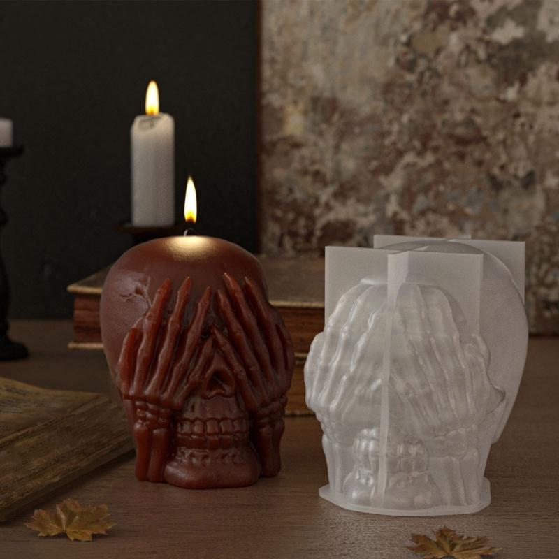 Food Grade Skull Craft Mold Safe Realistic Skull Mold For Kids Resin Art Projects Halloween Home Decoration