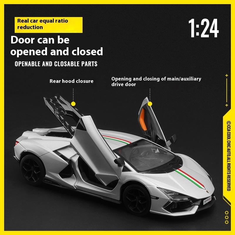 1/24 Scale Lamborghini Revuelto Super Sports Car Diecast Model Metal Car Collection Level Home Trendy Toys Ornaments Hobbies Boyfriend