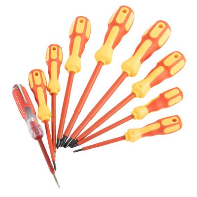 STEELMIGHT Insulated Screwdriver Set, 9-Piece Set for Electrical Work, Includes Insulated Blades for 500V Operation, Phillips and Flathead
