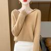 Women's 100% Wool Hooded Sweater: Autumn/Winter Knit, Loose, Soft, Trendy.