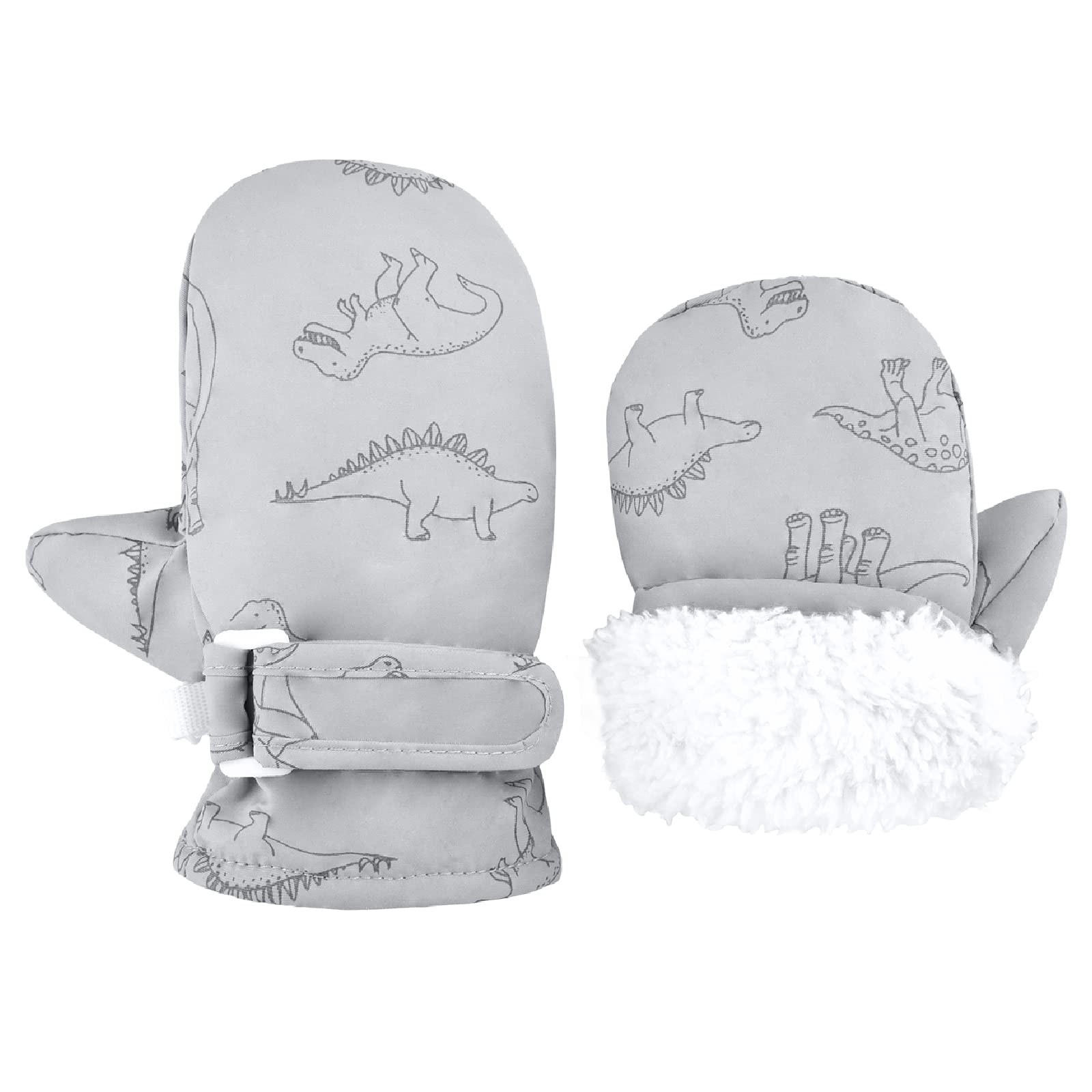 

TRIWONDER Baby Cold Weather Outdoor Winter Gloves for and Girls Ages Mittens, Toddlers, Boys, (Gray, 2-4)