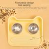 Elevated Cat Bowl Food Container Feeding Double Bowls Dogs Dry Food Bowl Mat
