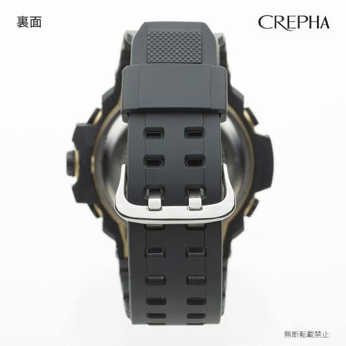 Klefer Men's Digital-Analog Waterproof Watch with Stopwatch and Urethane Strap, Black, TS-AD093-GD