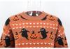 European & American Women's Halloween Ghost Pumpkin Knit Pullover Top