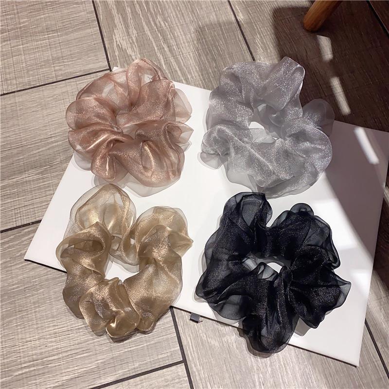 Large Mesh Hair Ring Women's Korean Style Simple Fashion Scrunchie Hair Accessories
