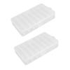 2PCS Fishing Lure Tackle Box Plastic Clear Visible Fishing Lure Bait Squid Jig Hooks Accessory Storage Case Container