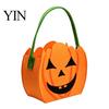 Portable Candy Containers Halloween Felt Bag for Kids, Pumpkin Bat Trick or Small Gift Sacks Kids Treat Tote Bags, Reusable Thickened Party