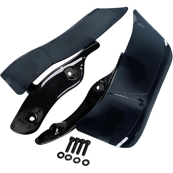 ABS Black Side Wing Adjustable Windshield Air Deflector for Harley Road Glide FLTRX 2015-2023