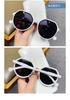 New Sunglasses Women's Tide Anti-ultraviolet Ins Street Shooting Retro Sunglasses Big Face Thin Sunglasses