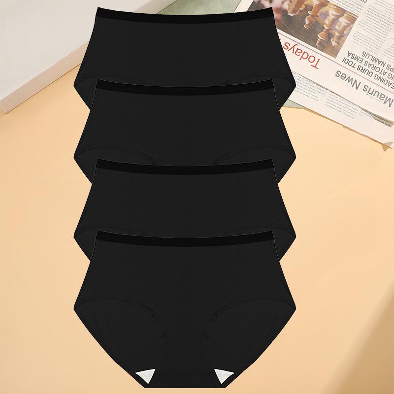 4Pcs/Set Women's Seamless UnderwearCotton Triangle Pants Double-layer Crotch Lady Sports Panties Comfortable Underpanty