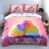 Rainbow Parrots Cuddling Warmly Printed Duvet Cover Set1 Duvet Cover+2 Pillowcasemulti Size Bedroom Bedding Decor Luxury Gifts