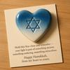 Hanukkah Pocket Hug with Positive Card Emotional Support Love Heart Pigeon Dreidel Star Menorah Pocket Token Decoration Inspirational Encouragement