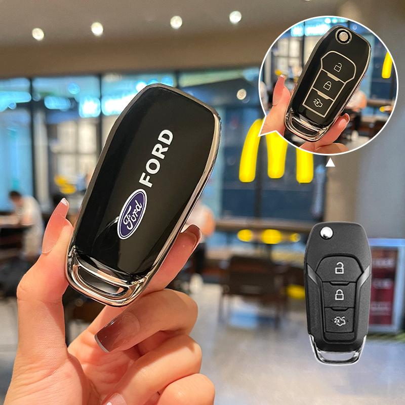 Fashion TPU Car Key Case Cover Protector Shell for Ford Figo Mondeo 5 Ecosport Fiesta Mk8 Everest Ranger Fusion Kuga Escort F150 OW8