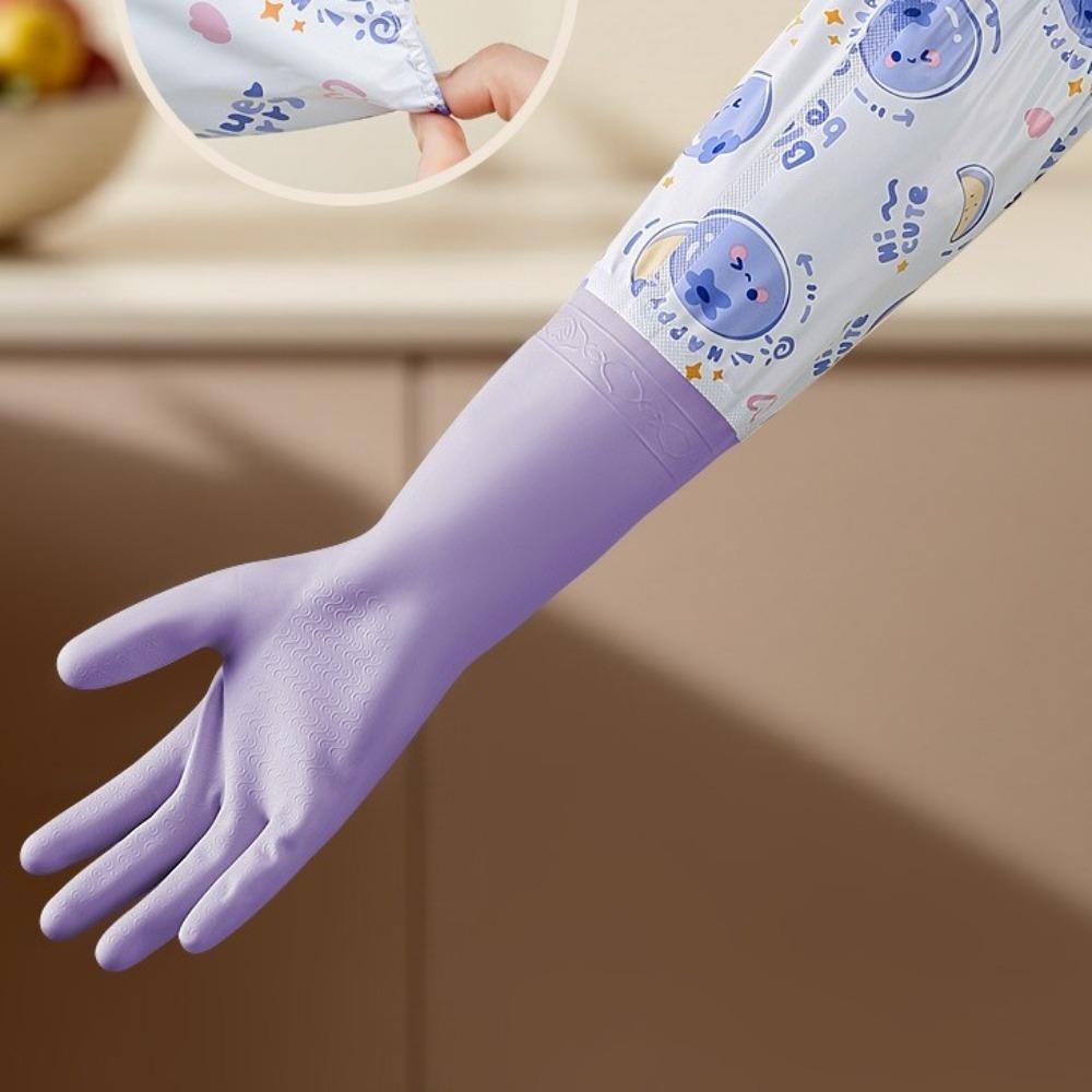 Waterproof Dishwashing Gloves Fleece Lined Scrubbing Gloves Winter Gloves  Outdoor Cleaning