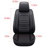 Black & White Faux Leather Car Seat Covers - Universal Fit, Lumbar Support, Waterproof, Anti-Slip, Durable for Cars, SUVs, Truck