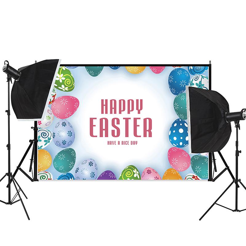 Easter Theme Background Cloth Egg Bunny Backdrop Photography Photographic Party Decor Background Photo Studio