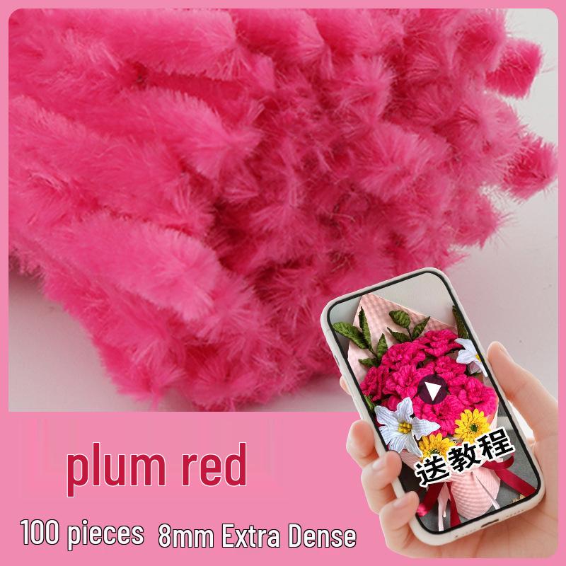 Colorful Chenille Sticks: Craft Pipe Cleaners for Kids' Velvet Flower Bouquets