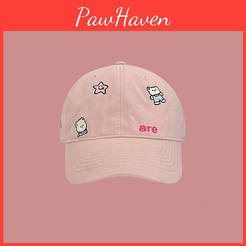 Cap Shading Baseball Hat Little Bear Pattern Uv Protection Unisex Design Gift
