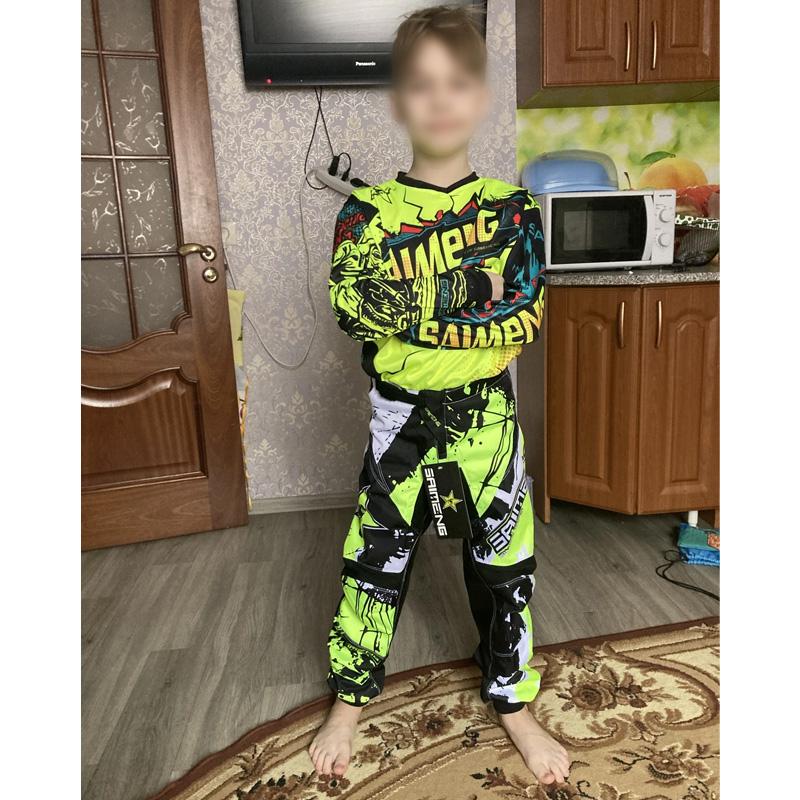 Conjunto de equipamentos de motocross para crianças 4 5 6 7 8 9 10 11 12 13 anos Juventude criança Motocicleta menino menina Jersey Pant Kits corrida terno Off-road Enduro MX MTB