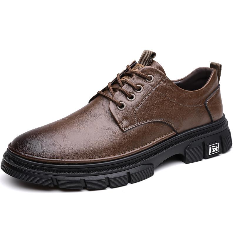 Herrenschuhe Britische Business Casual Lederschuhe Low-Top Workwear Martin Stiefel Trendschuhe Herren Jugend Board Schuhe Herren