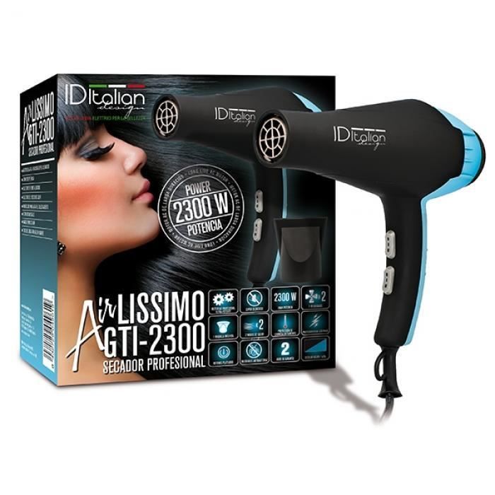 Sèche-cheveux Professionnel GTI 2300 AIRLISSIMO Bleu Azur - ITALIAN DESIGN - 2300W
