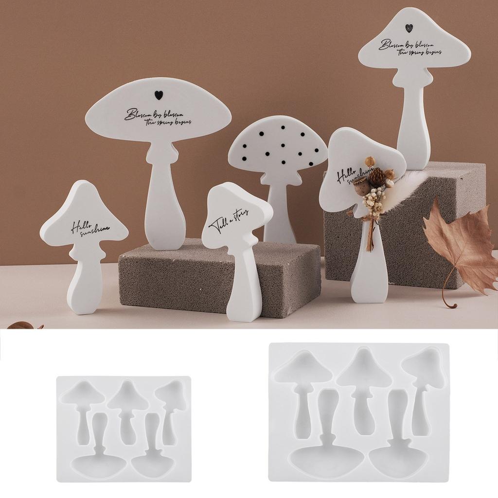 Innovative Mushroom Silicone Display Ornament Mold Set for DIY Crafts and Home Decor with Easy Release Design