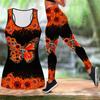 Organ Butterfly Print Yoga Outfit for Women Fashion Workout Leggings Fitness Sports Casual Yoga Pants