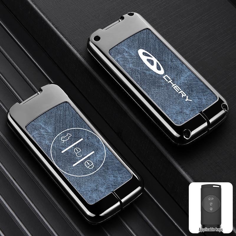 Zinc Alloy Key Shell Covers for Chery, Tiggo 8, 7 Plus - Full Coverage, 5x Anti-Drop Protection