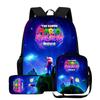 New Mario cartoon backpack, three-piece set for primary and secondary school students, school bag, backpack, shoulder bag, pencil case.