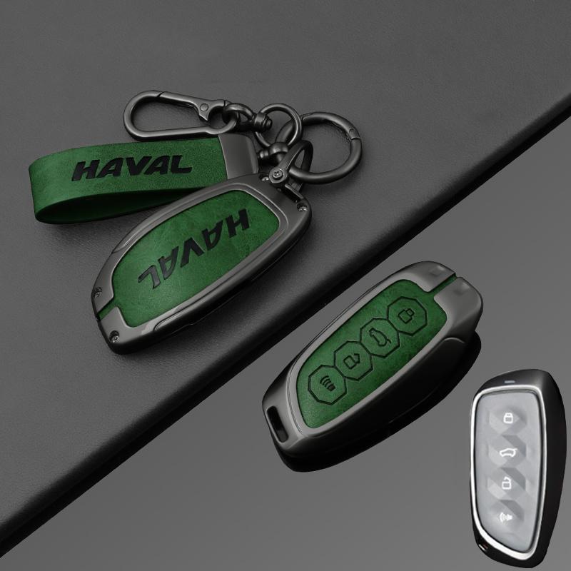 Leather Car Key Case Cover for Great Wall Haval H6 2024 H9 2024 F7x H5 H3 H2 M6 Cool Dog Plus Owl Dragon MAX F7 Accessories