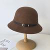 Mei 2025 New Hepburn Style Woolen Fisherman's Hat Children's Autumn and Winter French Retro Basin Hat, Temperament Top Hat