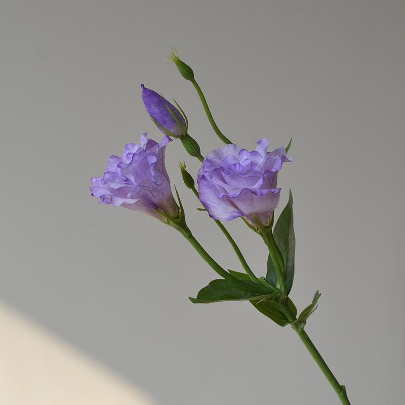 Fiori artificiali 3 teste Platycodon bouquet fiore realistico matrimonio decorazione casa tavolo da pranzo fiore finto oggetti di scena per fotografia