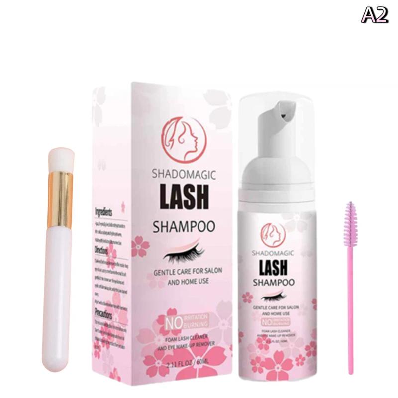 60ML Eyelash Shampoo Lash Cleaner Fast Cleaning Mascara Wand Foam Effective Deep Clean For Lash Extension Care