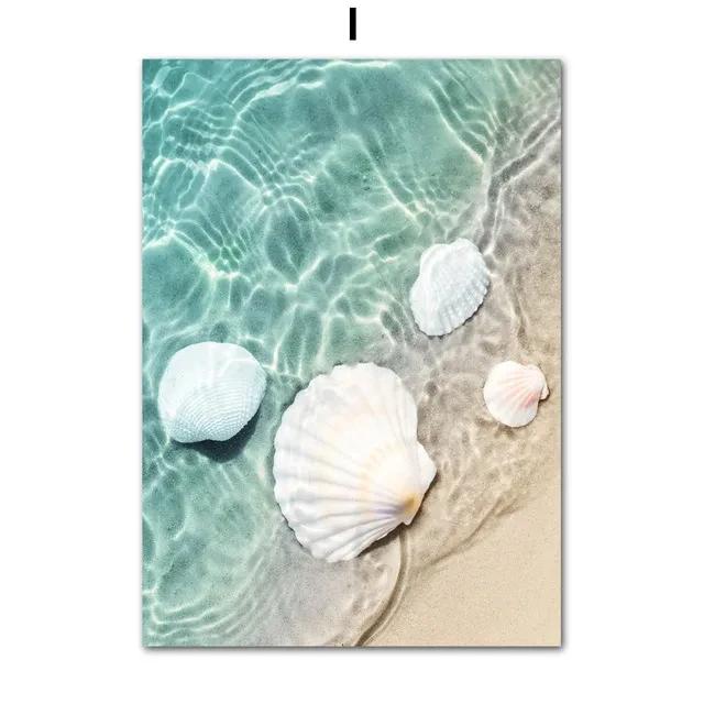 Green Beach Scenery Seascape Landscape Aesthetic Canvas Painting Posters and Prints Wall Art Picture For Living Room Decoration