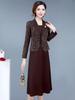 2026 Spring Slimming Temperament Dress: Mid-Length Two-Piece Style with Age-Reducing Print for Women
