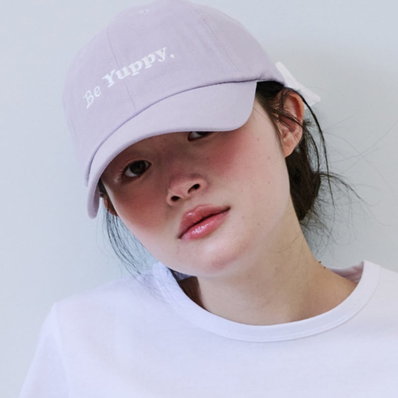 YUPPE Y RIBBON BALL CAP_LIGHT PURPLE
