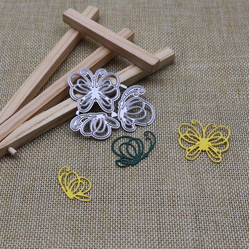3 bucăți Butterfly Metal tăiat matrițe Șabloane pentru DIY Scrapbooking Embsing Handcraft Die Cutting