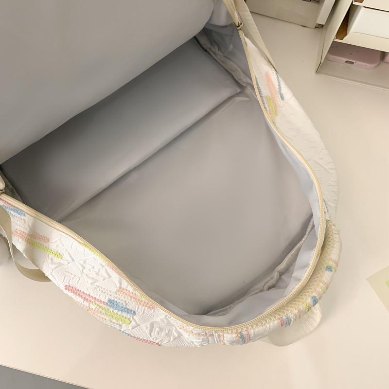 Student Skolväska Färgglada Broderier Dam Stor Kapacitet Ryggsäck