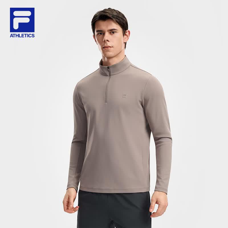 FILA Men s Half-Zip Knitted Long Sleeve Training Top L