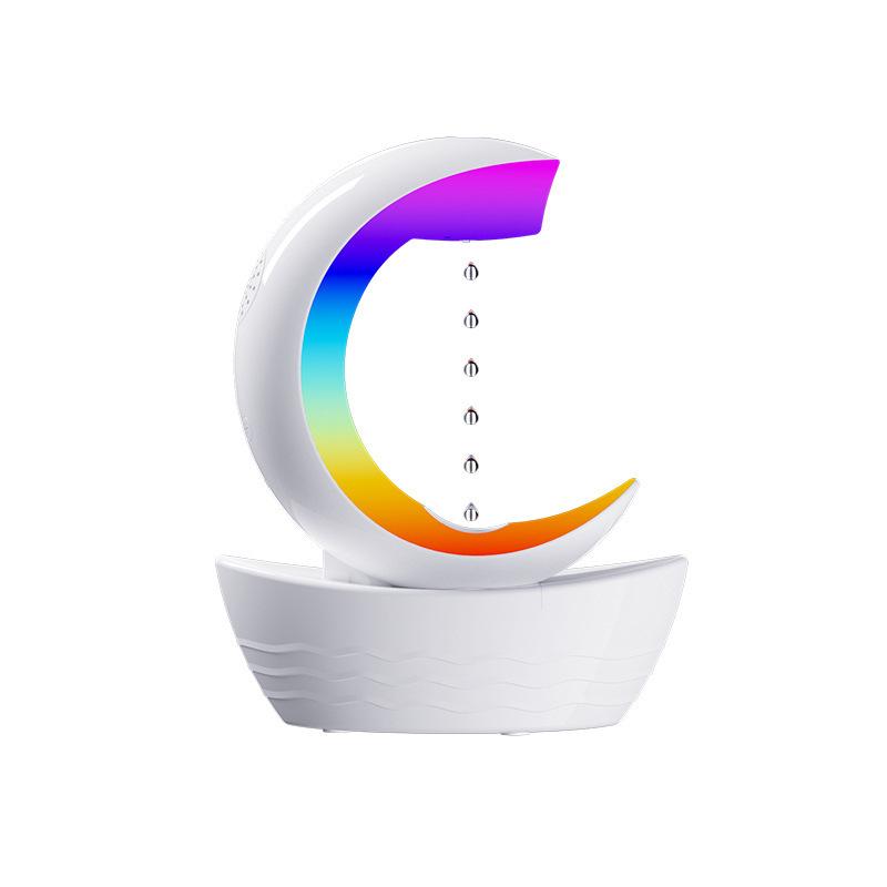 1Pc New Creative Little Dolphin Anti-gravity Humidifier, Desktop Bluetooth Audio, Colorful LED Lights, Ultrasonic Humidifier