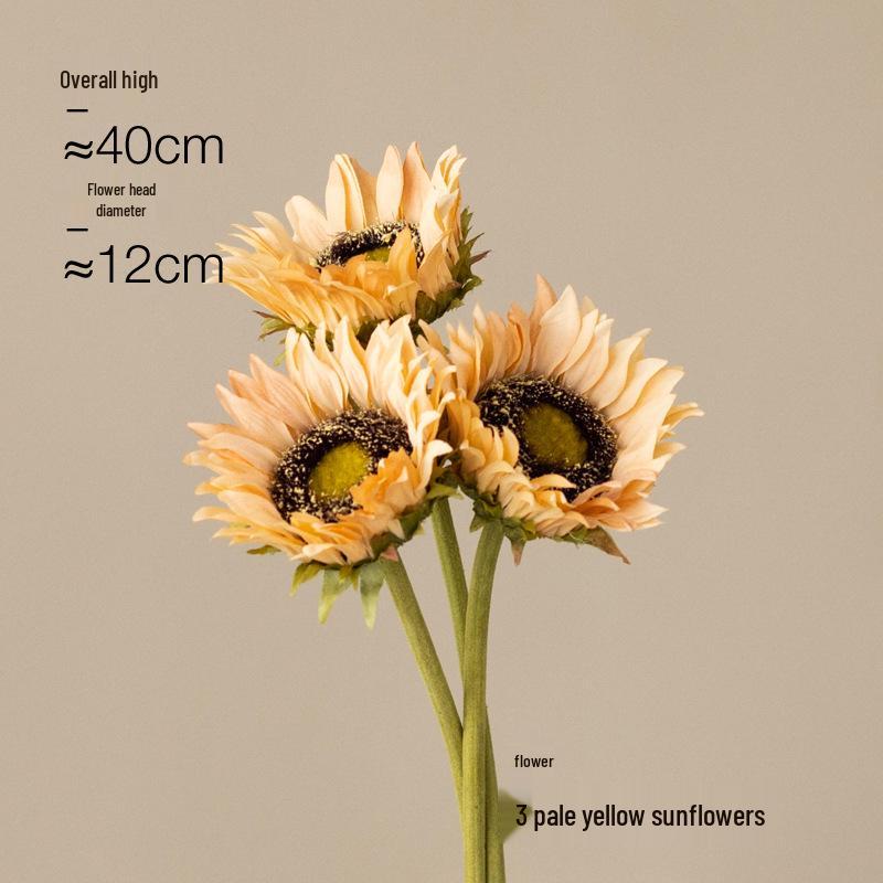 Sunflower Silk Flower Arrangement: Artificial Dried Flowers for Living Room, Dining Table, and Photo Props