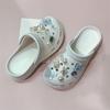 New hole shoes shoe flower fashion rhinestone pearl white blue butterfly set DIY accessories shoe buckle